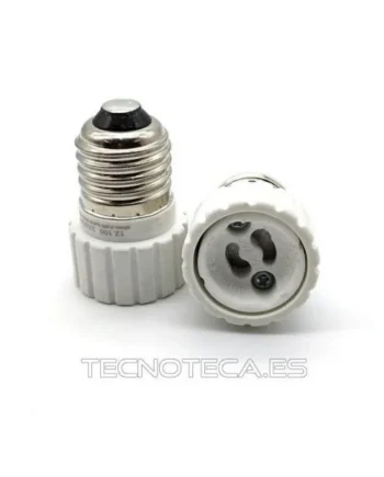 12.100. Adaptador de bombillas E27 a GU10 ceramico