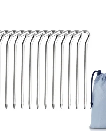 12 Piquetas De Camping Rígidas De Aluminio Para Terrenos duros, Ideales Para Camping, Toldos, Lonas