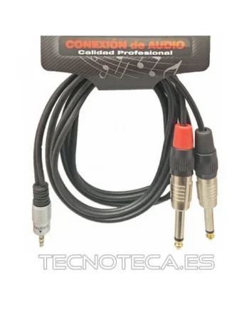 4306. Cable 2 x jack 6,35mm MMO/3,5mm MST 1,5m