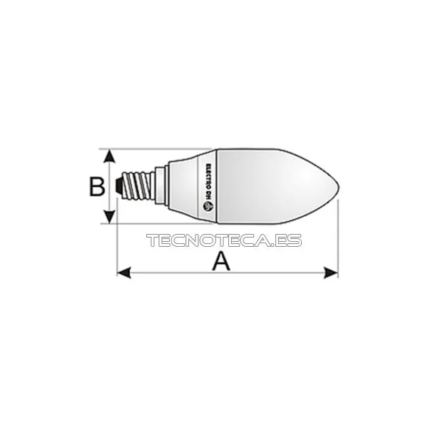 81.145/7/CAL. Bombilla LED luz calida vela 230VAC E-14 7W