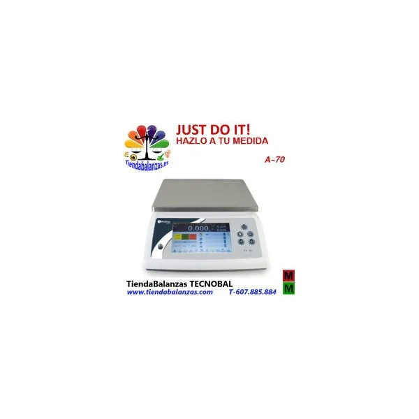 A70 3/6/15/30Kg 305x230mm Balanza cuentapiezas y control peso