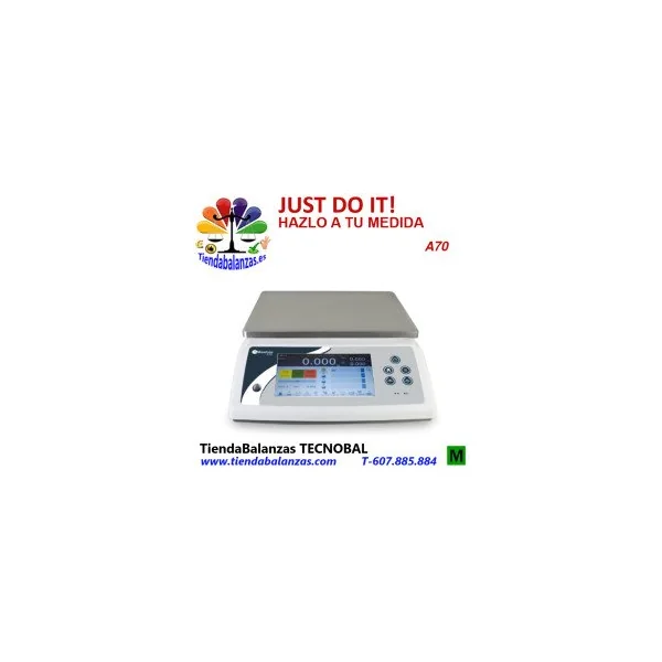 A70 3/6/15/30Kg 305x230mm Balanza cuentapiezas y control peso