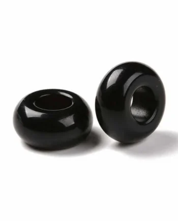 Abalorio de obsidiana natural