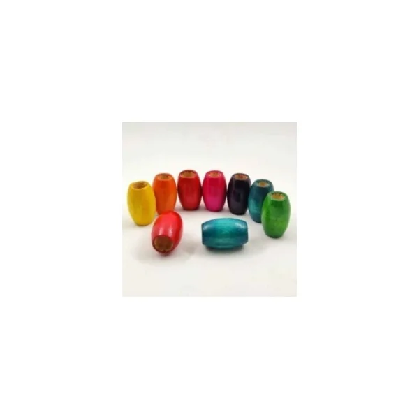 Abalorios de Madera de colores para rastas gruesas