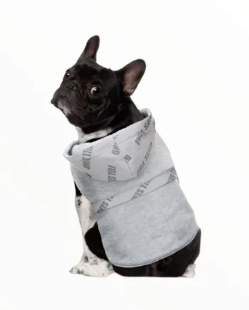 Abrigo Gris con Capucha y Tira Reflectante para Perros — Ropa Segura