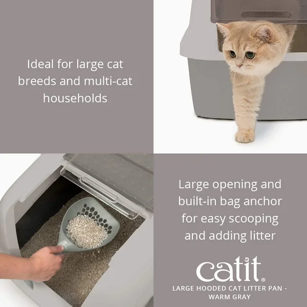 Acogedor Catit Gatera Con Cubierta Retractil. Gris para el confort del hogar - Compra ahora en Productos Para Gatos en Barcelona España.