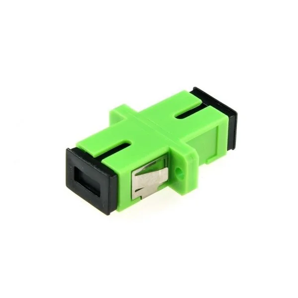 Acoplador de Fibra optica SC-APC monomodo simplex Verde
