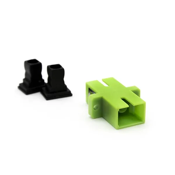Acoplador de Fibra optica SC-APC monomodo simplex Verde