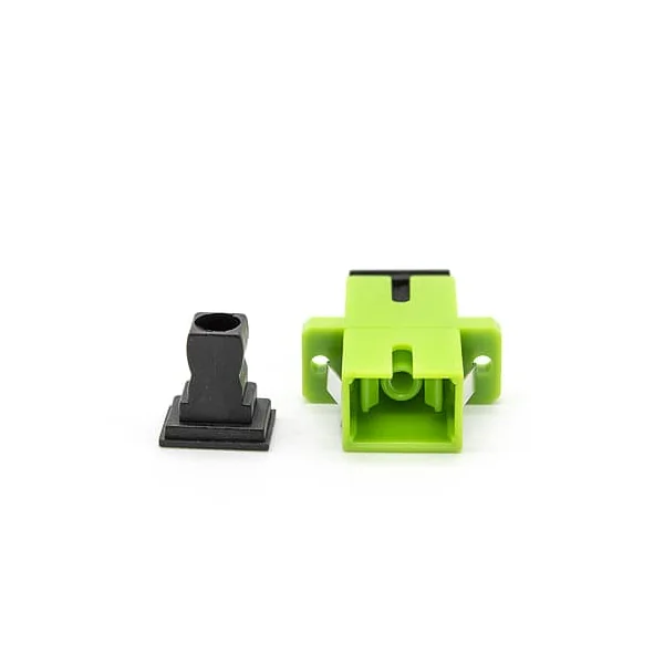 Acoplador de Fibra optica SC-APC monomodo simplex Verde