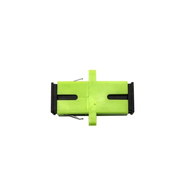 Acoplador de Fibra optica SC-APC monomodo simplex Verde