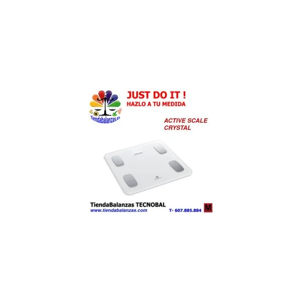 ACTIVE SCALE CRYSTAL 180Kg 100g 260x260x23mm de Baxtran