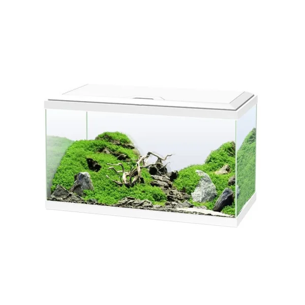 Acuario Blanco Ciano 60 Plus con Luz LED, Filtro y Calentador