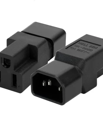 Adaptador alimentacion C14 macho a Nema 5-15R Negro