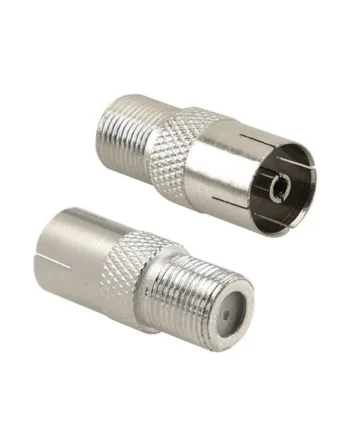 Adaptador antena F hembra a coaxial hembra Negro