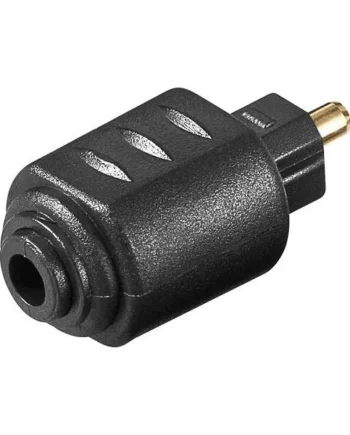 Adaptador audio digital toslink macho a mini toslink 3.5 mm Negro