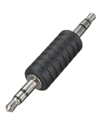 Adaptador audio estereo jack 3.5 macho-macho Negro