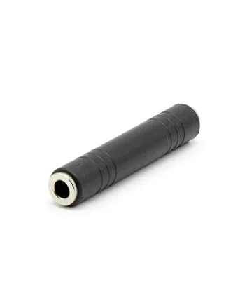 Adaptador audio estereo jack 6.35 hembra Gris