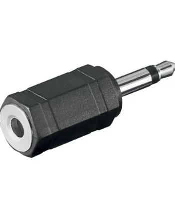 Adaptador audio jack 3.5 estereo a mono Negro