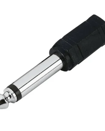 Adaptador audio mono jack 3.5 hembra - jack 6.35 macho Negro
