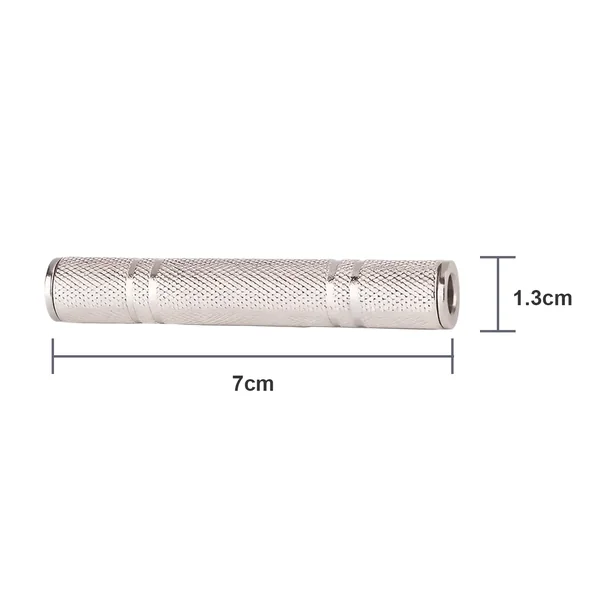 Adaptador audio mono JACK 6.35/H - JACK 6.35/H Gris