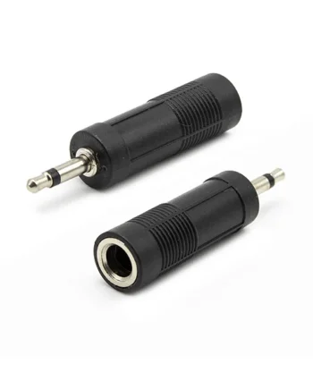 Adaptador audio mono JACK 6.35/H-JACK 3.5/M Negro