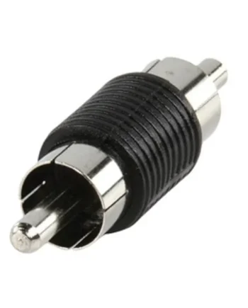 Adaptador audio mono RCA macho a RCA macho Negro