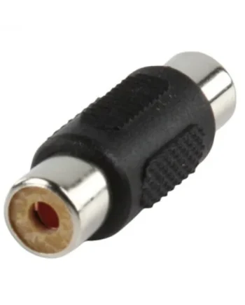 Adaptador audio mono RCA/H-RCA/H Negro