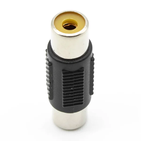 Adaptador audio mono RCA/H-RCA/H Negro
