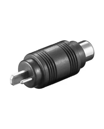 Adaptador audio rca hembra a altavoz macho Negro