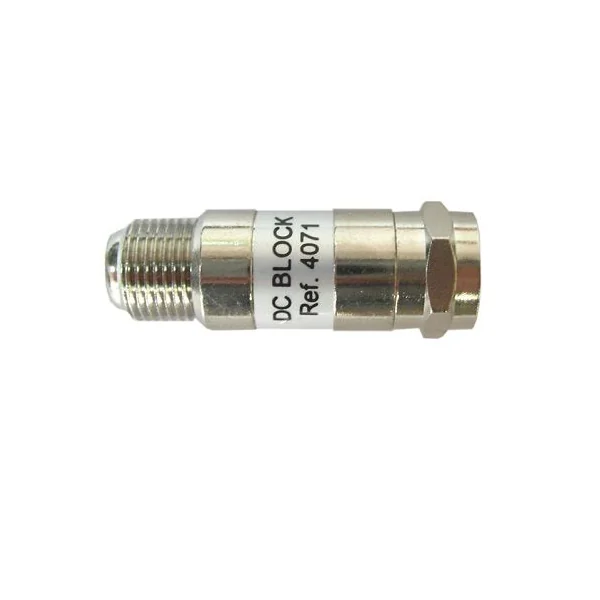 Adaptador bloqueador DC tipo F Gris