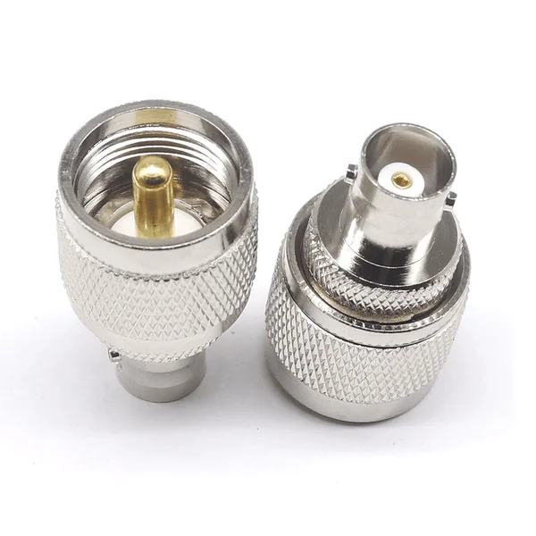 Adaptador BNC hembra - PL259 Macho UHF Gris
