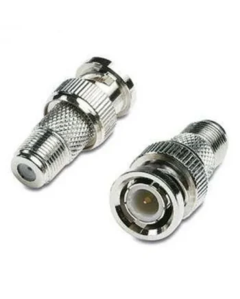 Adaptador BNC macho - F hembra Gris