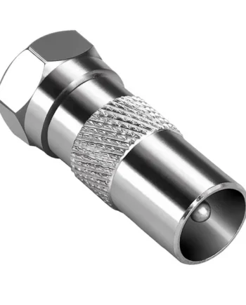 Adaptador coaxial macho a tipo f macho Gris