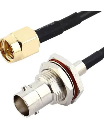 Adaptador de Antena coaxial BNC hembra a SMA macho 0.30 M Negro