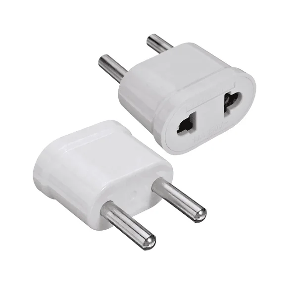Adaptador de Enchufe de EEUU a Enchufe Europeo 2 Blanco