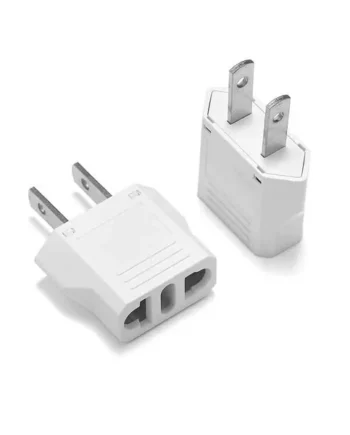 Adaptador de Enchufe Europeo a Enchufe de EEUU Blanco