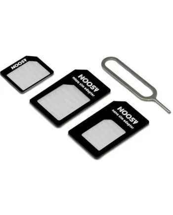 Adaptador de tarjeta nanoSIM microSIM y SIM para movil Negro