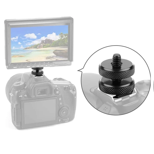 Adaptador de Tripode Tornillo a Soporte Zapata Negro