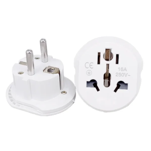 Adaptador de Viaje Universal de Enchufe EU a UK V2 Blanco