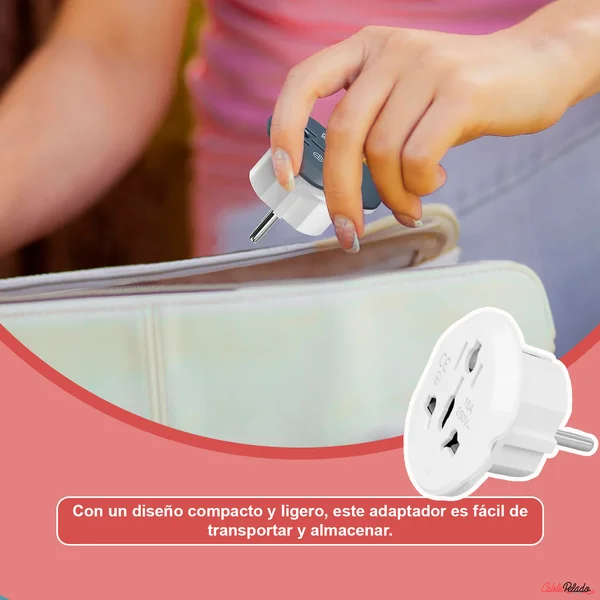 Adaptador de Viaje Universal de Enchufe EU a UK V2 Blanco