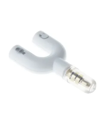 Adaptador divisor para auriculares y microfono jack 3.5 de 4 Blanco