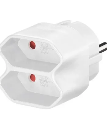 Adaptador doble de Enchufes Europeo Blanco