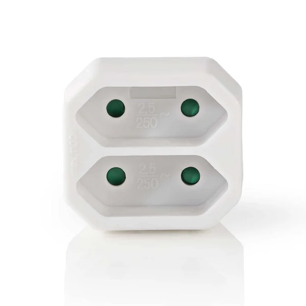 Adaptador doble de Enchufes Europeo Blanco