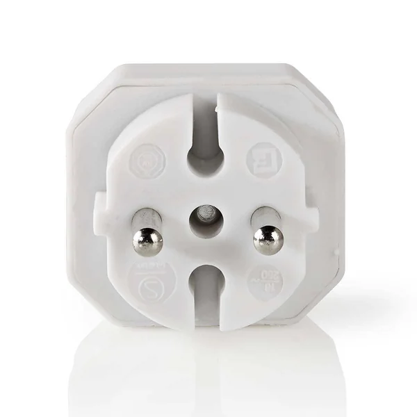Adaptador doble de Enchufes Europeo Blanco