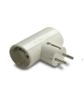 Adaptador doble Schuko TT 16A Blanco