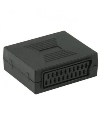 Adaptador empalme scart hembra Negro