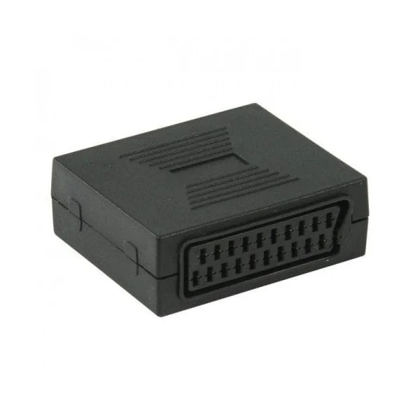 Adaptador empalme scart hembra Negro
