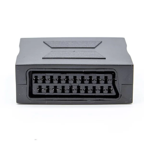 Adaptador empalme scart hembra Negro