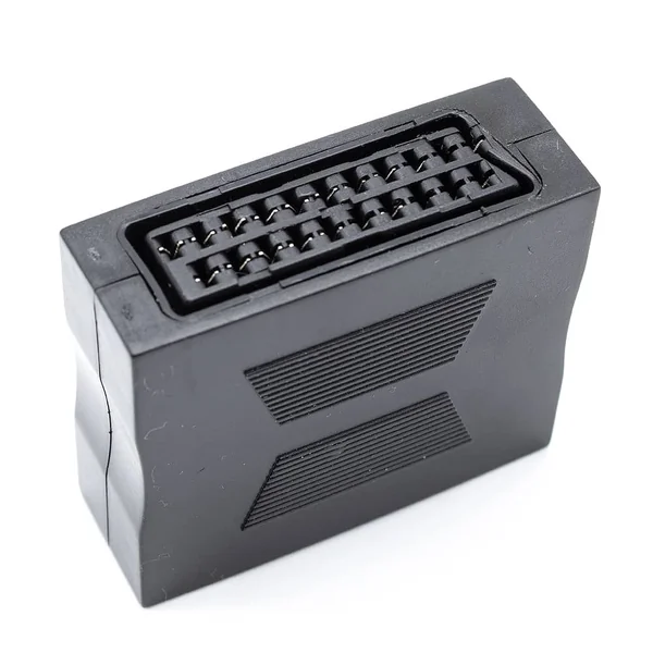 Adaptador empalme scart hembra Negro