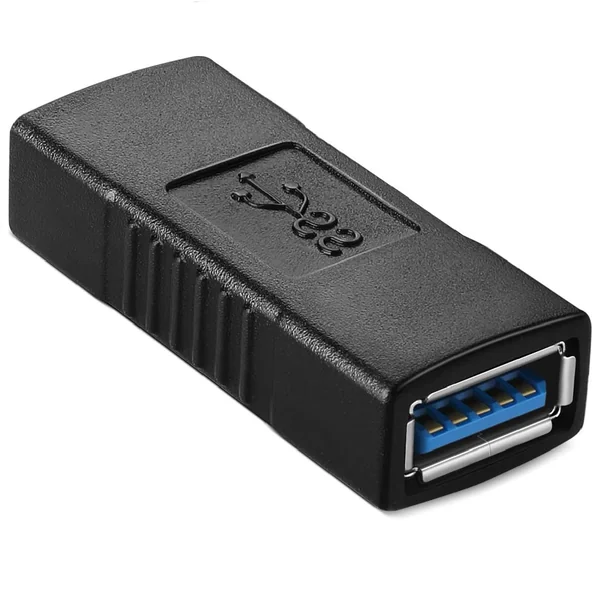 Adaptador empalme usb 3.0 tipo A hembra Negro
